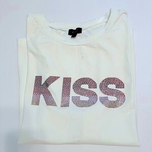 Bejeweled Tee Cream Short Sleeve Sz XL NWOT